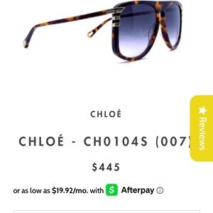Chloe Tortoise and Blue Sunglasses